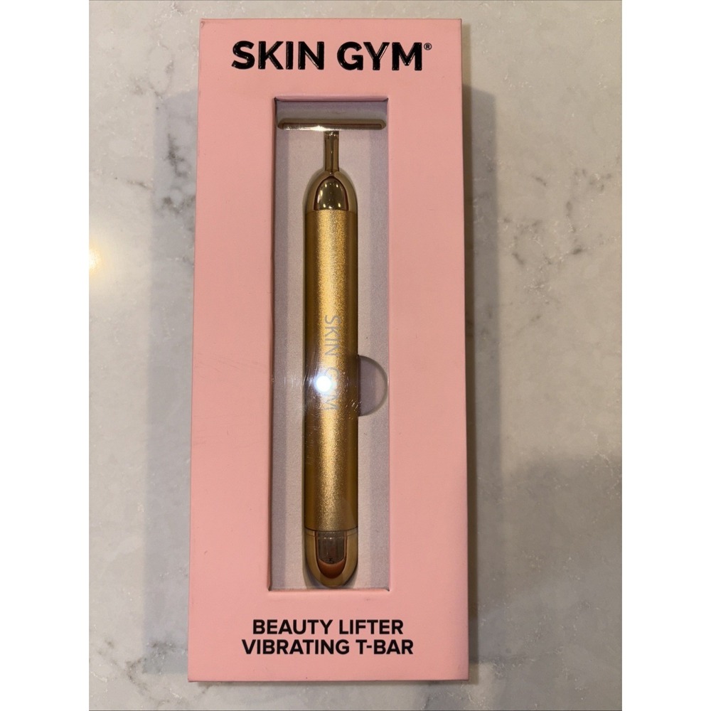 Skin Gym Gold Vibrating T-Bar in Pink Box